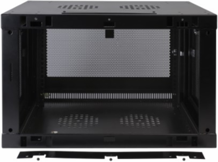 9U Low-Profile Wall-Mount Rack Enclosure Cabinet, 16.5 Inch Depth, 200 lb Capacity