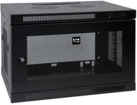 9U Low-Profile Wall-Mount Rack Enclosure Cabinet, 16.5 Inch Depth, 200 lb Capacity
