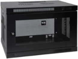9U Low-Profile Wall-Mount Rack Enclosure Cabinet, 16.5 Inch Depth, 200 lb Capacity