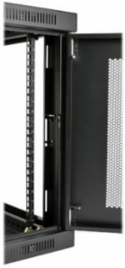 9U Low-Profile Wall-Mount Rack Enclosure Cabinet, 200 lb Capacity, 20.5 Inch Depth