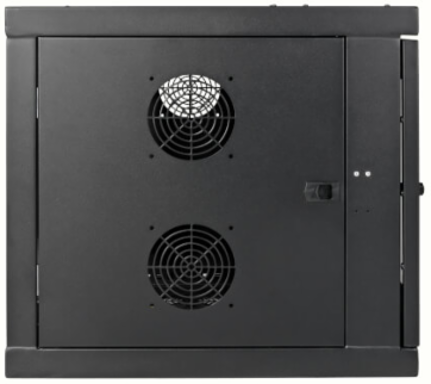 9U Shallow Wall-Mount Rack Enclosure Cabinet, 20.5 Inch Deep, Lockable