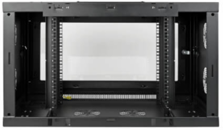 9U Shallow Wall-Mount Rack Enclosure Cabinet, 20.5 Inch Deep, Lockable