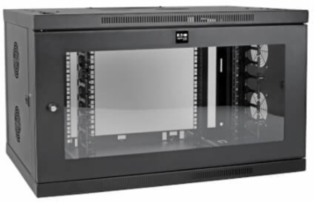 9U Shallow Wall-Mount Rack Enclosure Cabinet, 20.5 Inch Deep, Lockable