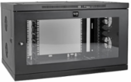 9U Shallow Wall-Mount Rack Enclosure Cabinet, 20.5 Inch Deep, Lockable