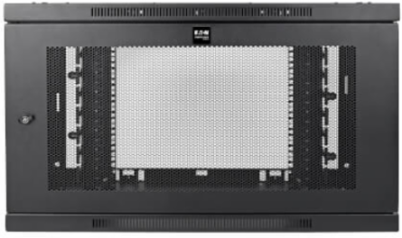 9U Low-Profile Wall-Mount Rack Enclosure Cabinet, 20.5 Inch Depth, Black