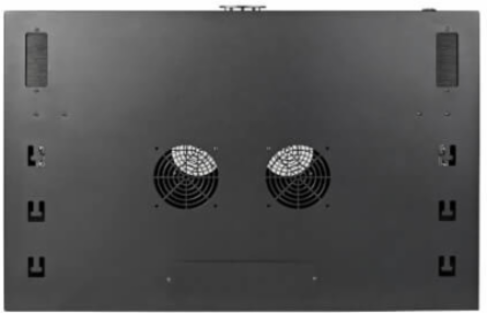 9U Low-Profile Wall-Mount Rack Enclosure Cabinet, 20.5 Inch Depth, Black
