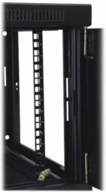 9U Low-Profile Wall-Mount Rack Enclosure Cabinet, 16.5 Inch Deep, Black