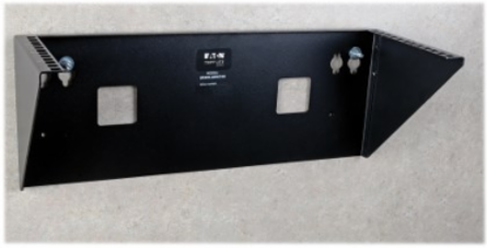 2U Vertical Wall-Mount Rack Bracket, 175 lb Max Capacity, Cold-Rolled Steel