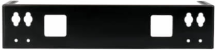 2U Vertical Wall-Mount Rack Bracket, 175 lb Max Capacity, Cold-Rolled Steel
