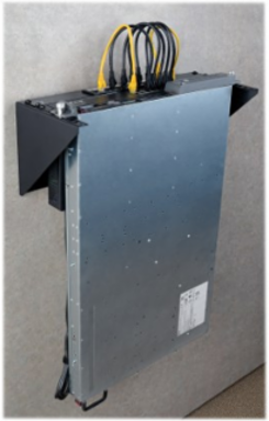 2U Vertical Wall-Mount Rack Bracket, 175 lb Max Capacity, Cold-Rolled Steel
