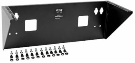 4U Wall-Mount Rack Bracket, 175 lb Load Capacity, Black Steel Construction