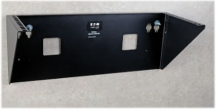 4U Wall-Mount Rack Bracket, 175 lb Load Capacity, Black Steel Construction