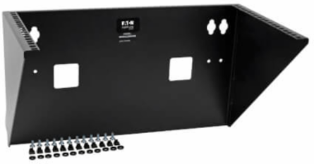 6U Vertical Wall-Mount Rack Bracket, 200 lb Capacity, Cold-Rolled Steel