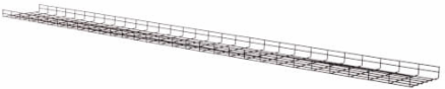 Wire Mesh Cable Tray, 12 in x 2 in x 5 ft, 2-Pack