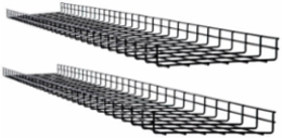 Wire Mesh Cable Tray, 12 in x 2 in x 5 ft, 2-Pack
