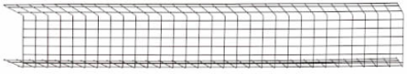 Wire Mesh Cable Tray, 12 in x 4 in x 10 ft, 6 Pack