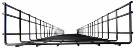 Wire Mesh Cable Tray, 12 in x 4 in x 10 ft, 6 Pack