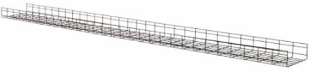 Wire Mesh Cable Tray, 12 in x 4 in x 5 ft, 2-Pack