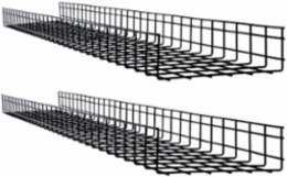 Wire Mesh Cable Tray, 12 in x 4 in x 5 ft, 2-Pack
