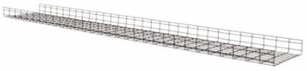 Wire Mesh Cable Tray, 18 in x 4 in x 10 ft, 6 Pack