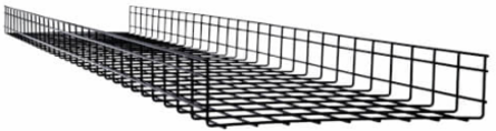 Wire Mesh Cable Tray, 18 in x 4 in x 10 ft, 6 Pack