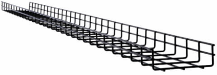 Wire Mesh Cable Tray, 6 in x 2 in x 10 ft, 10 Pack