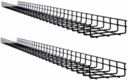 Wire Mesh Cable Tray, 6 in x 2 in x 5 ft, 2-Pack