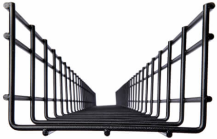 Wire Mesh Cable Tray, 6 in x 4 in x 5 ft, 2-Pack