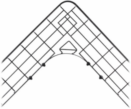 Arc Buffer Link Span Kit for Wire Mesh Cable Trays, 2 in Tall