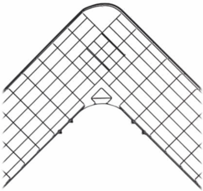 Arc Buffer Link Span Kit for Wire Mesh Cable Trays, 2 in Tall