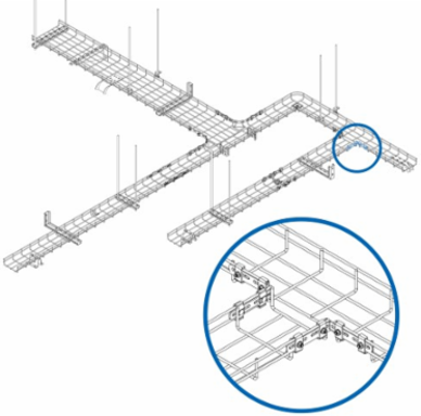 L Coupler Kit for Wire Mesh Cable Trays