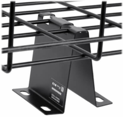 Standoff Base Bracket, Floor Mount, Wire Mesh Cable Trays, Black