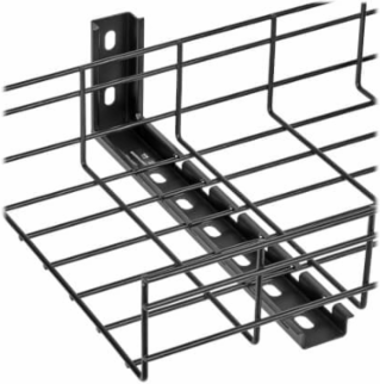 Wall L Bracket, Wire Mesh Cable Trays, 150/300 mm, Black