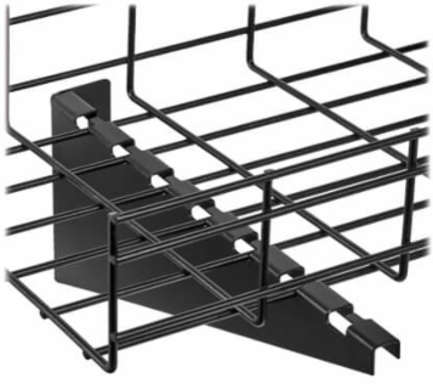 Heavy-Duty Wall Bracket, Wire Mesh Cable Trays, 150-450 mm, Black