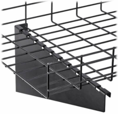 Large Heavy-Duty Wall Bracket, Wire Mesh Cable Trays, 150-450 mm, Black