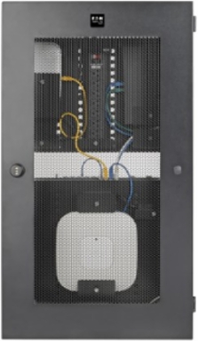 SmartRack 5U Low-Profile Vertical-Mount Switch-Depth Wall-Mount Structured Wiring Enclosure, Adjustable Equipment Brackets