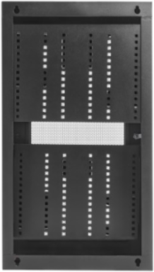 SmartRack 5U Low-Profile Vertical-Mount Switch-Depth Wall-Mount Structured Wiring Enclosure, Adjustable Equipment Brackets