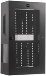 SmartRack 5U Low-Profile Vertical-Mount Switch-Depth Wall-Mount Structured Wiring Enclosure, Adjustable Equipment Brackets