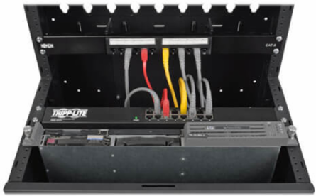 16U Low-Profile Wall-Mount Rack Enclosure Cabinet, Holds Equipment up to 35 Inch Deep, 400 lb Capacity
