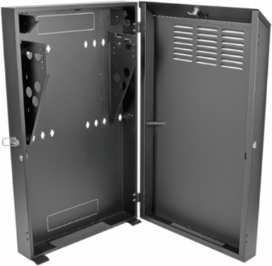 Low-Profile Wall-Mount Server Rack Enclosure, 2U, 36 Inch Depth, 150 lb Capacity