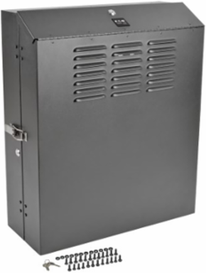 4U Low-Profile Wall-Mount Rack Enclosure Cabinet, 20 Inch Deep, 150 lb Capacity