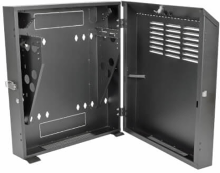 4U Low-Profile Wall-Mount Rack Enclosure Cabinet, 20 Inch Deep, 150 lb Capacity