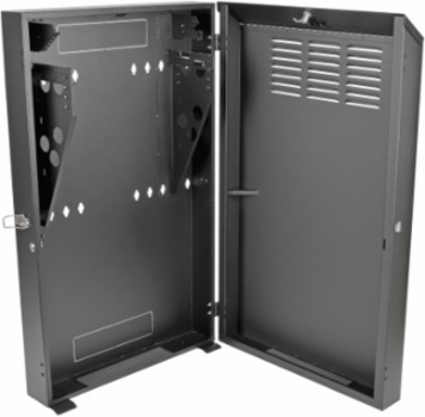 6U Low-Profile Vertical Mount Wall-Mount Rack Enclosure Cabinet, Holds 36 Inch Deep Equipment