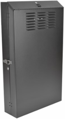 6U Low-Profile Vertical Mount Wall-Mount Rack Enclosure Cabinet, Holds 36 Inch Deep Equipment