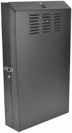 6U Low-Profile Vertical Mount Wall-Mount Rack Enclosure Cabinet, Holds 36 Inch Deep Equipment