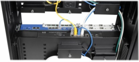 SmartRack 3U Low-Profile Vertical-Mount Switch-Depth Wall-Mount Structured Wiring Enclosure, Adjustable Equipment Brackets