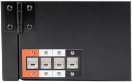 SmartRack 3U Low-Profile Vertical-Mount Switch-Depth Wall-Mount Structured Wiring Enclosure, Adjustable Equipment Brackets