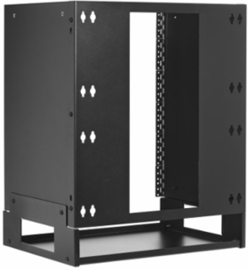Wall-Mount Bracket with Shelf, 12U, Hinged, Small Switches/Patch Panels