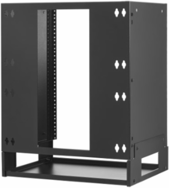 Wall-Mount Bracket with Shelf, 12U, Hinged, Small Switches/Patch Panels