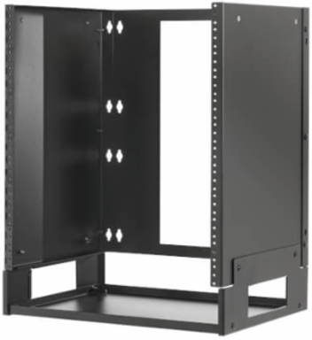 Wall-Mount Bracket with Shelf, 12U, Hinged, Small Switches/Patch Panels